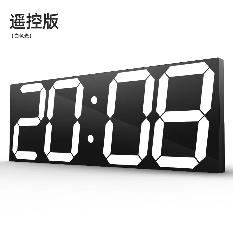 ChuHan Reloj de pared con pantalla LED de gran tamaño Temporizador digital de pantalla grande 3D Cronómetro digital de 6 dígitos Control remoto Despertador único