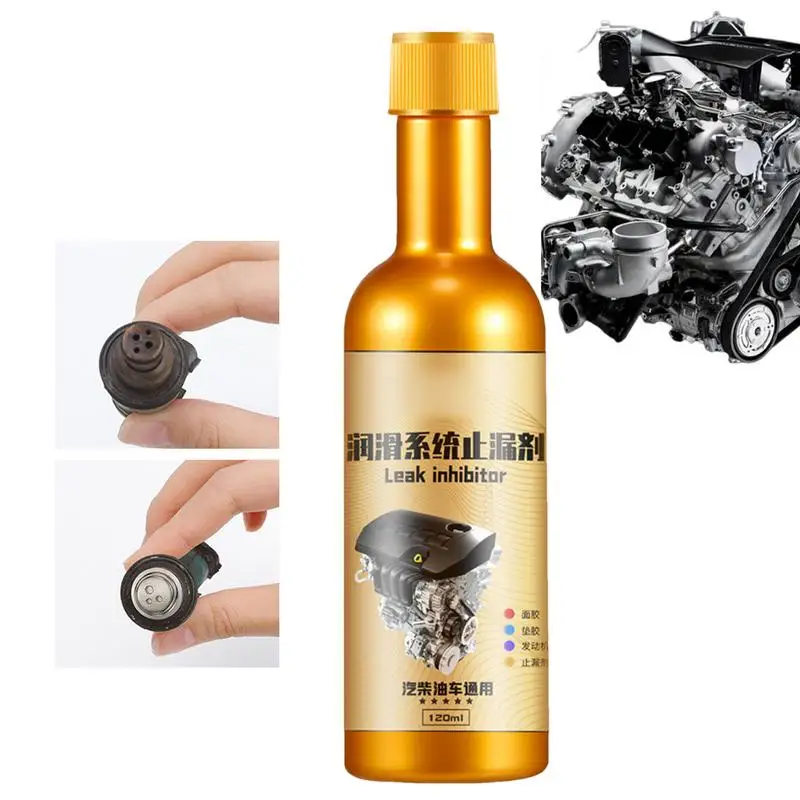 Engine Oil Stop Leak Repair 120ml Oil Burning Leak Repair Liquid Lubrication Activator Leak Stop Agent Sealing Liquid Oil Stop