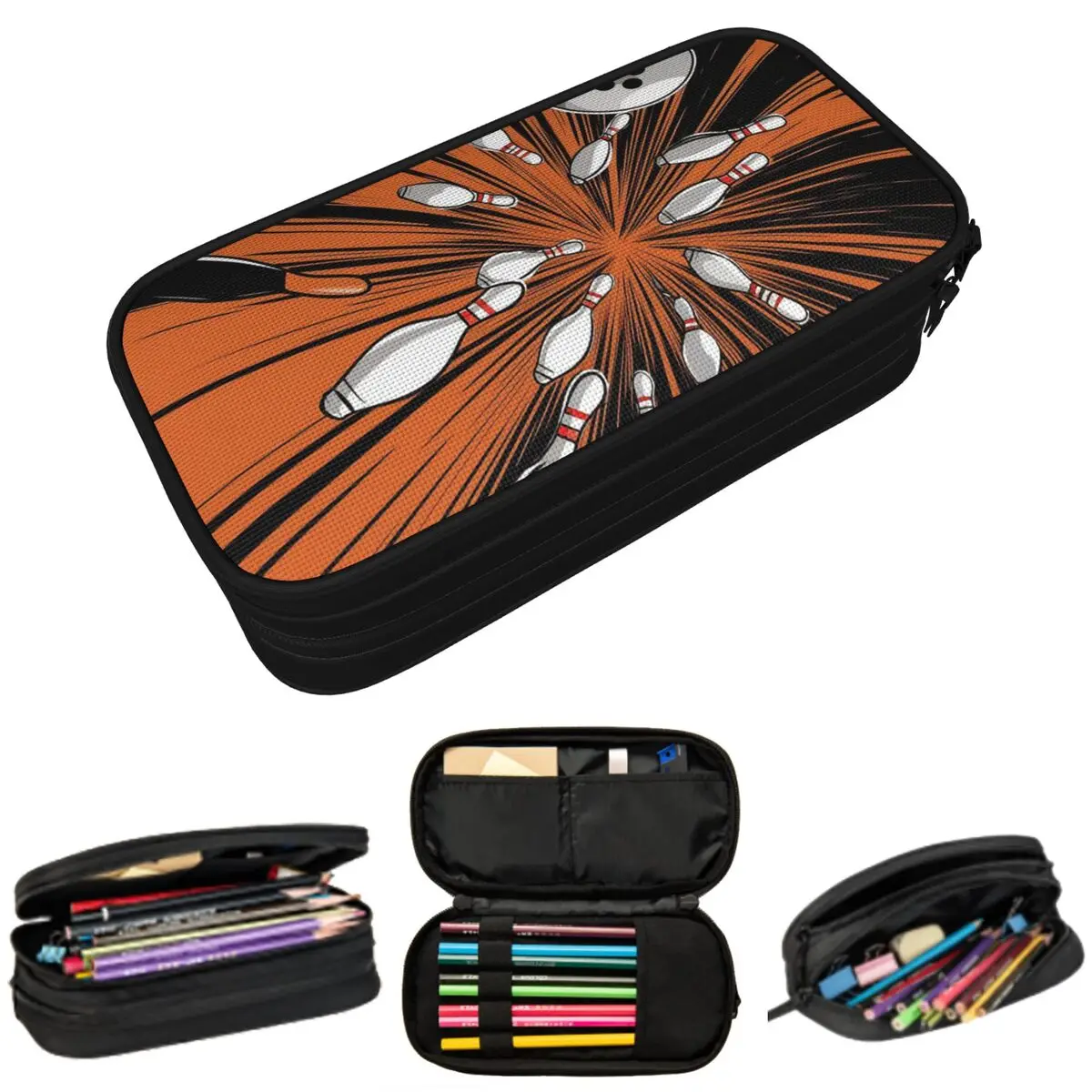 

Пенал для ручек и карандашей с дизайном "Боулинг-Вселенная" для студентов, школьный пенал-коробка, сумка для канцелярских принадлежностей, держатель для ручек