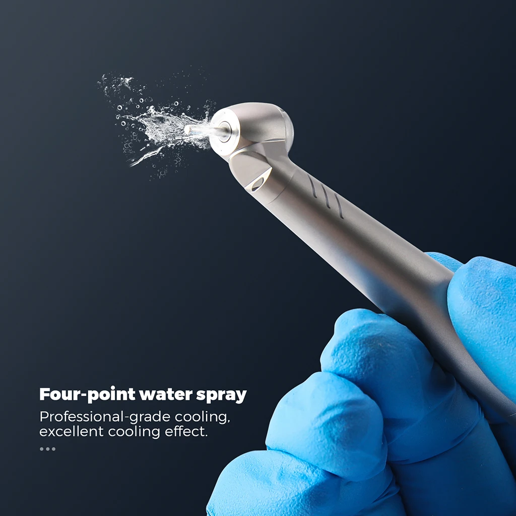 AZDENT Dental 45 ° Hochgeschwindigkeits-Handstück mit LED-Faseroptik aus Titan, passend für KAVO und NSK, mit Keramiklager und Druckknopf, Zahnmedizinisches Instrument – Detail 19