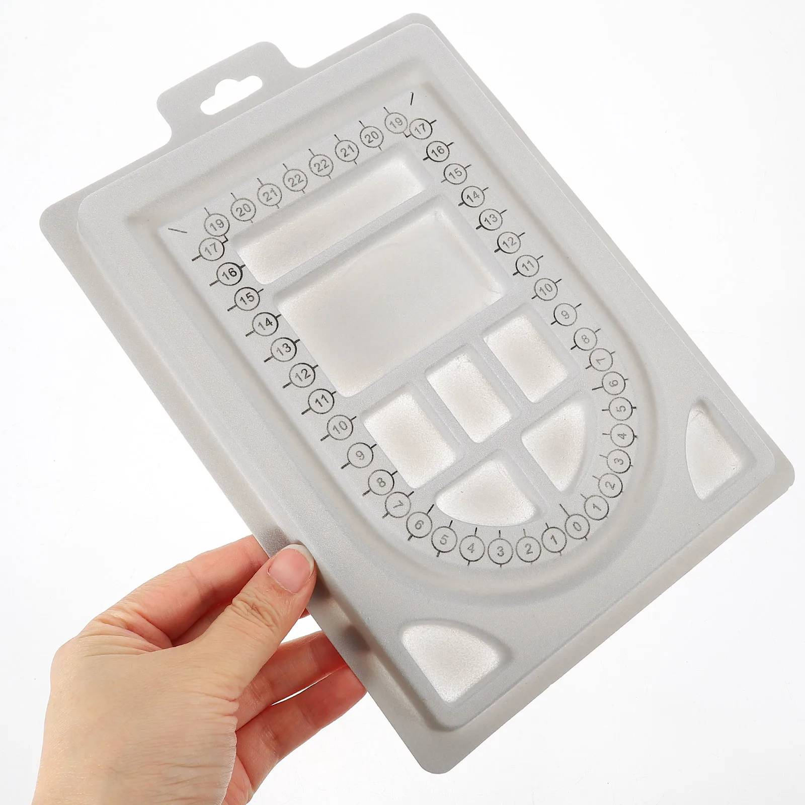 

2pcs Bead Design Boards 18 Groove 6 Hole Measurement Tray Necklace Bracelet DIY PP Material Jewelry Tool Organizer