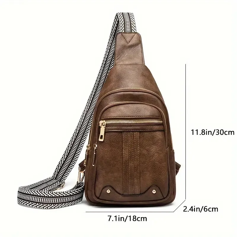 Pequenos Brown Crossbody Malas, Fanny Packs, Bolsa Peito para Trabalho e Compras, Bolsa Crossbody