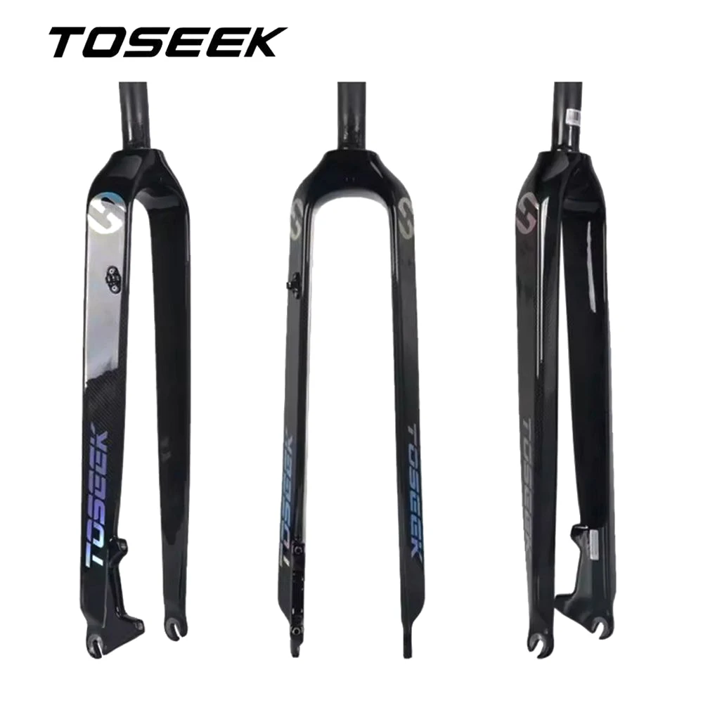 TOSEEK T800 Carbon Rigid Fork MTB Bike Fork Mountain Bicycle Parts 1-1/8