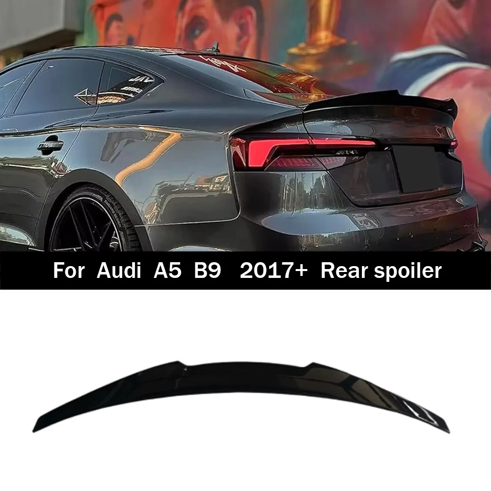 

Спойлер на крышку багажника для Audi B9 A5 S5 RS5 4-дверный 2017-2024, задний спойлер, диффузор, автозапчасти