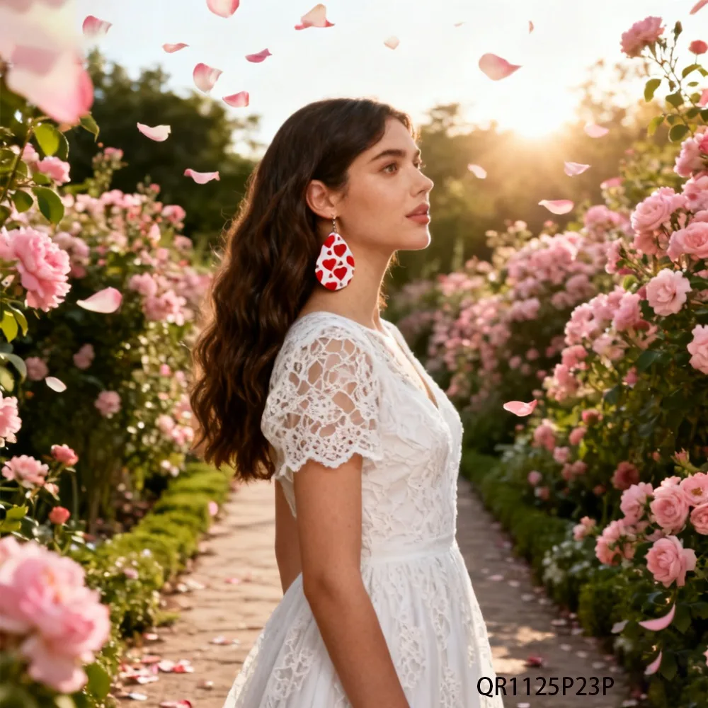 PESENAR These Teardrop Earrings Are Cute and Romantic Perfect for Valentine's Day Role-playing Party and and Cosplay