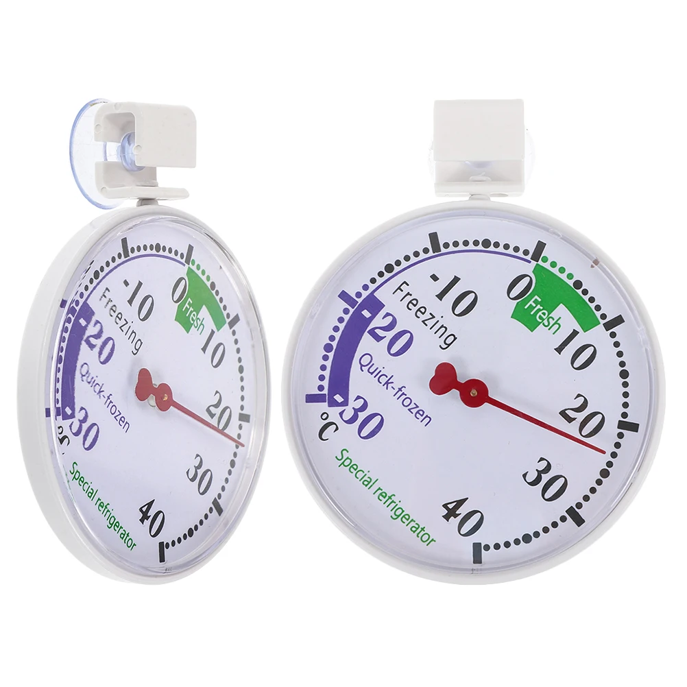 

2 pcs Refrigerator Freezer Thermometer Temperature Display Mini Indicator Plastic Cold Monitor Household Device