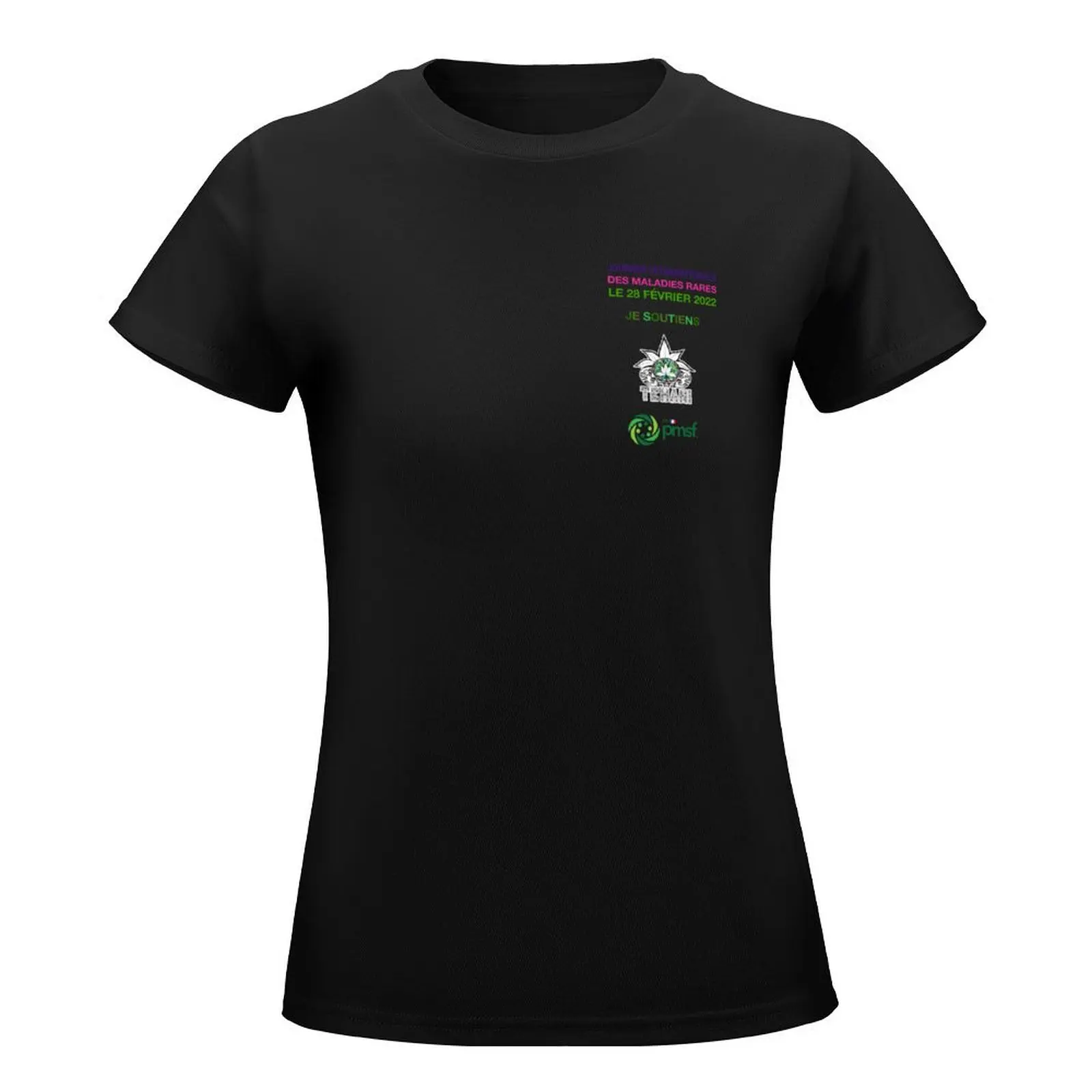 Logotipo Vertical-camiseta del Día Internacional de las enfermedades raras, tops de talla grande, ropa kawaii, camisetas gráficas para mujer