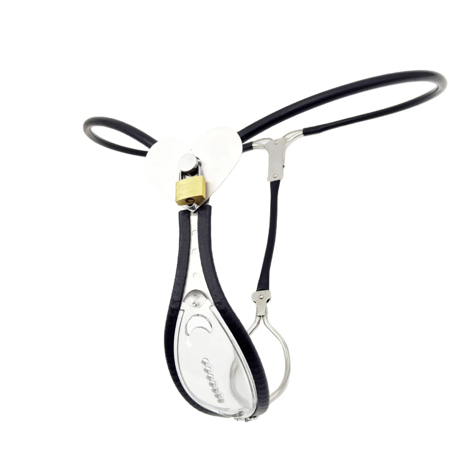 Weibliche Edelstahl Keuschheitsgürtel Gerät Einstellbare Unterwäsche Transparente Abschließbare Hosen BDSM Erwachsene Sex Spielzeug für Frau