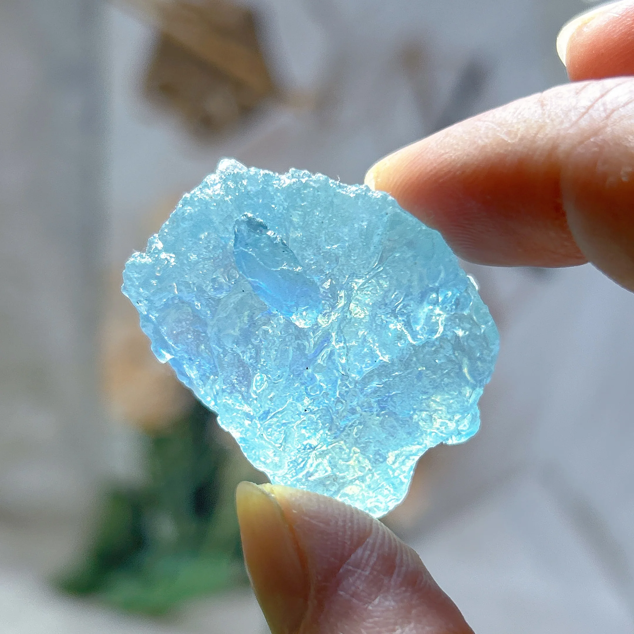 High Quality Natural Crystal Blue Aquamarine Raw Stone Specimen Ornament Healing Gemstones Energy Ore Reiki Home Decoration