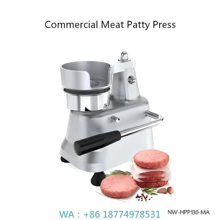 Commercial Burger Press Manual Patty Maker Compact Stainless Steel Handheld Patty Press for Street Vending