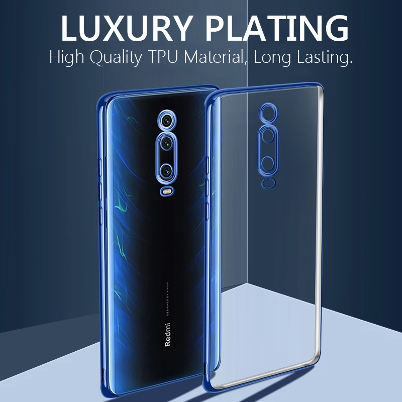 For Xiaomi Mi 9T Case Luxury Plating Soft Clear Back Cover For Xiaomi Mi 9T Pro Mi 9T Pro Mi9T Pro Phone Cases Fundas