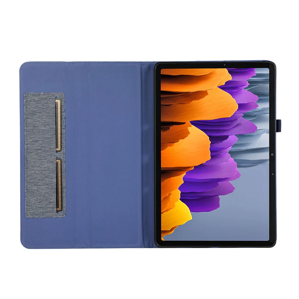For Samsung Galaxy Tab S7 S8 S9 S9 FE S10 Plus 12.4 Inch Case Fabric Stand Case Shockproof Anti‑Drop Tablet Protective Cover