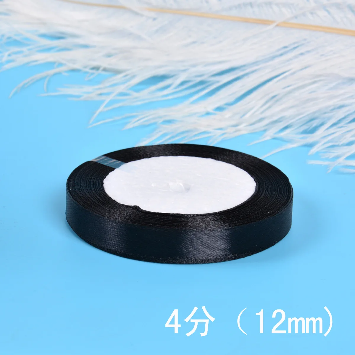 6-10-12-15-20-25-30-40-50-80 mm schwarze Satinbänder Weihnachten Hochzeit Geburtstag Party Geschenkverpackung Seidenbänder DIY Zubehör Schleife – Detail 8