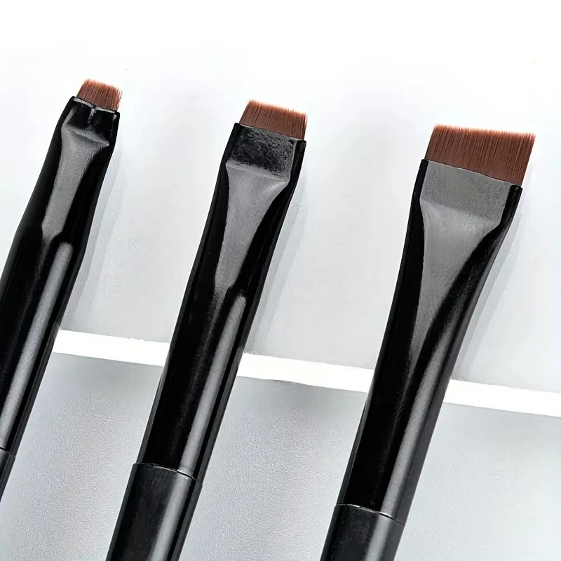 3 Pcs Edge Eyeliner Brush Oblique Head Eyebrow Brush Outline Eyeliner Brush Ultra-Thin Eyeshadow Brush Makeup Tools