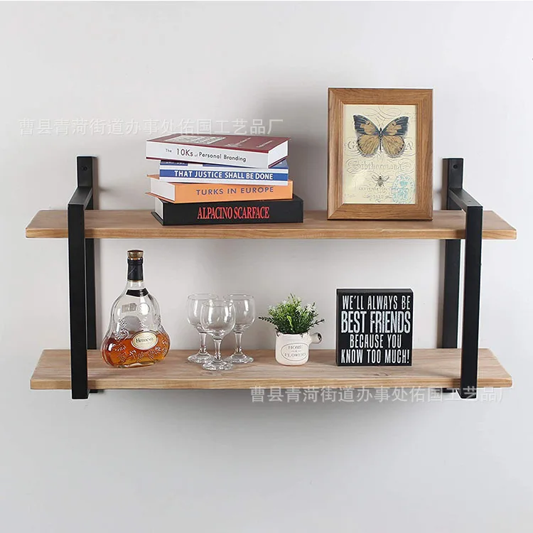 Wall shelf wall hanging bedroom living room TV background wall decorative shelf creative wall hanging wall cabinet bookshelf