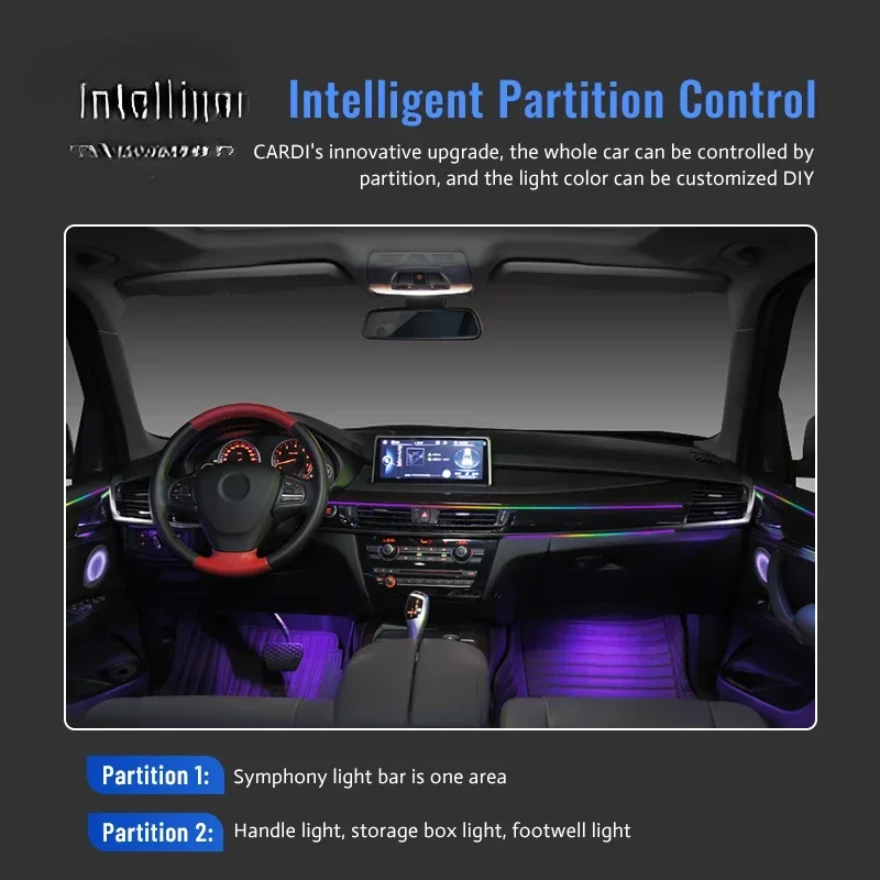 K4 Led Strip Factory Direct Sale New Style Car Ambient Lighting Led Suitable For 98% Car Model