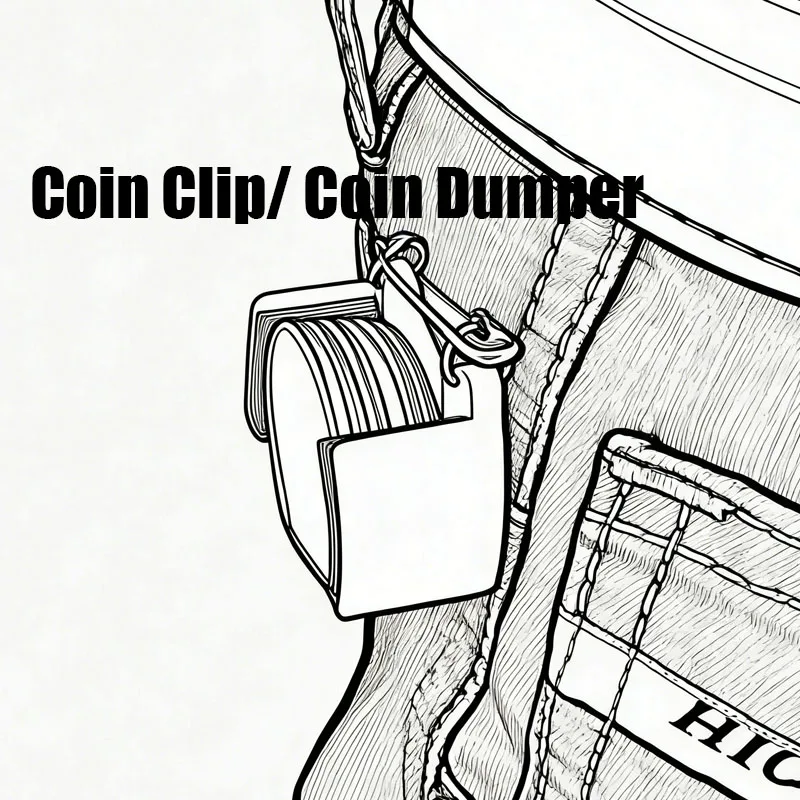 

Coin Clip/ Coin Dumper Close Up Magic Coin Magic Stage Magic Magia Magie Magicians Props Accessories