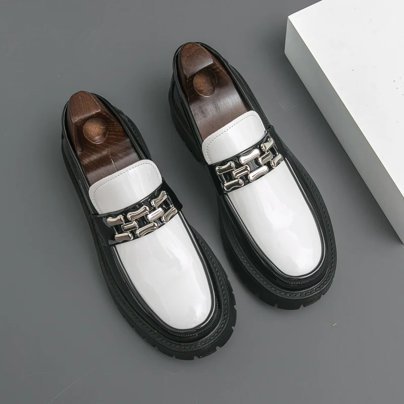 

Men Loafers PU Thick Soled Comfortable Business Daily Commuting Formal Shoes