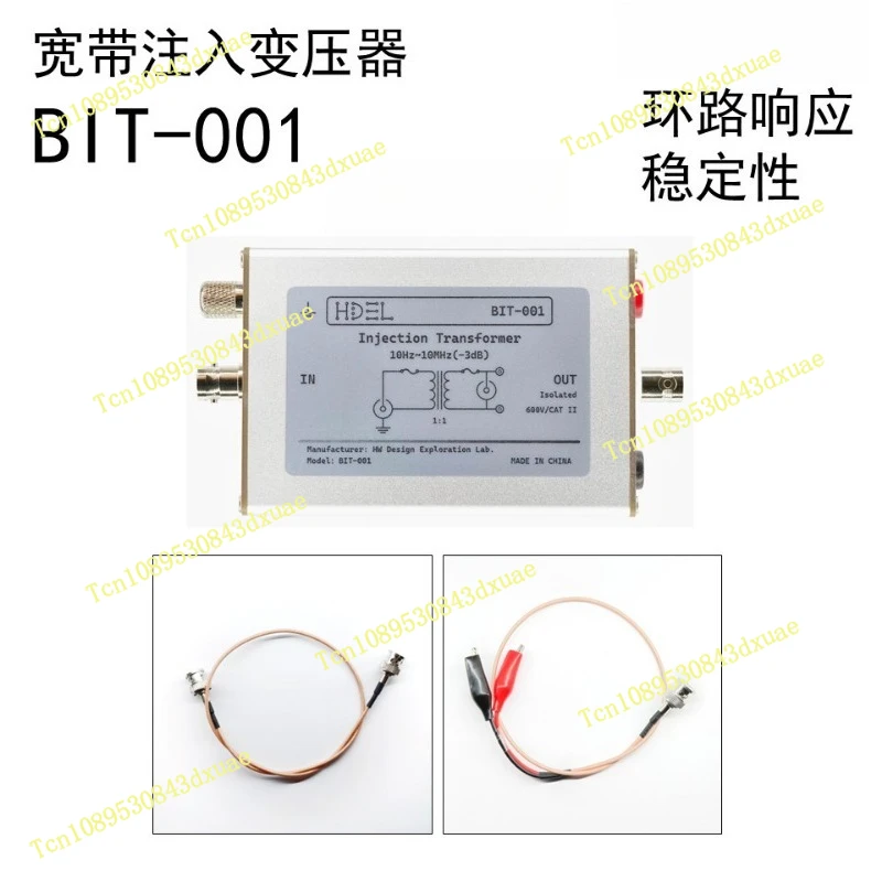 Isolated Injection Transformer BIT-001 Frequency Response Power Loop Bode Diagram Analysis J2101A