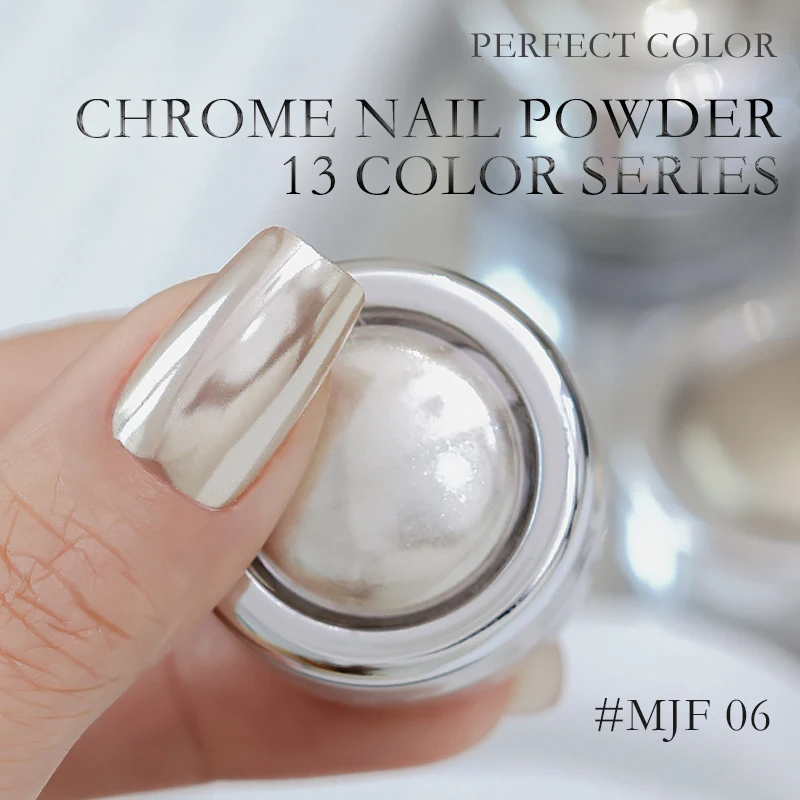 Chrom-Nagelpulver, 13-Farben-Serie, Spiegel-Metallic-Effekt, Premium-Salon-Nagelglitter, Maniküre-Pigmente für Nageldesign, 0,5 – Detail 7
