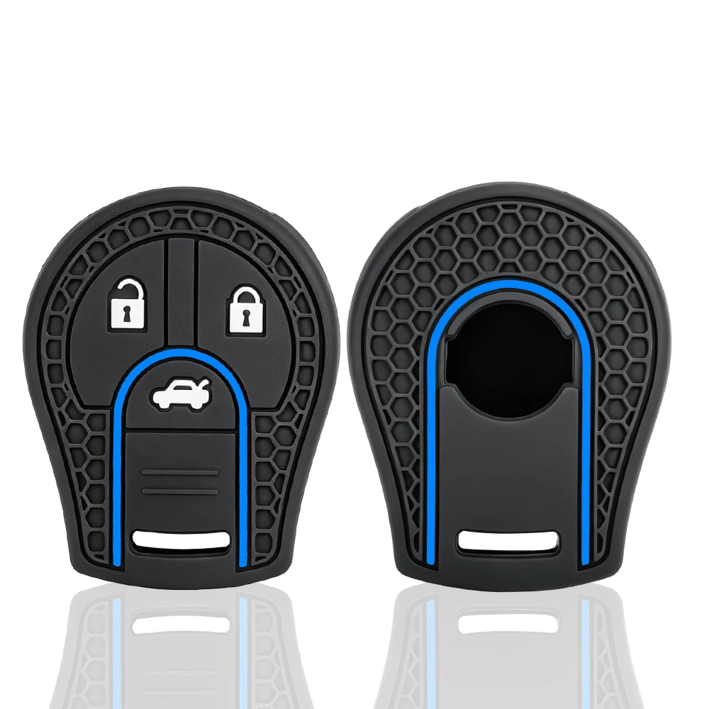 3 Buttons Silicone car key case cover set shell for NISSAN Juke March Qashqai Sunny Sylphy Tiida X-Trail key cover