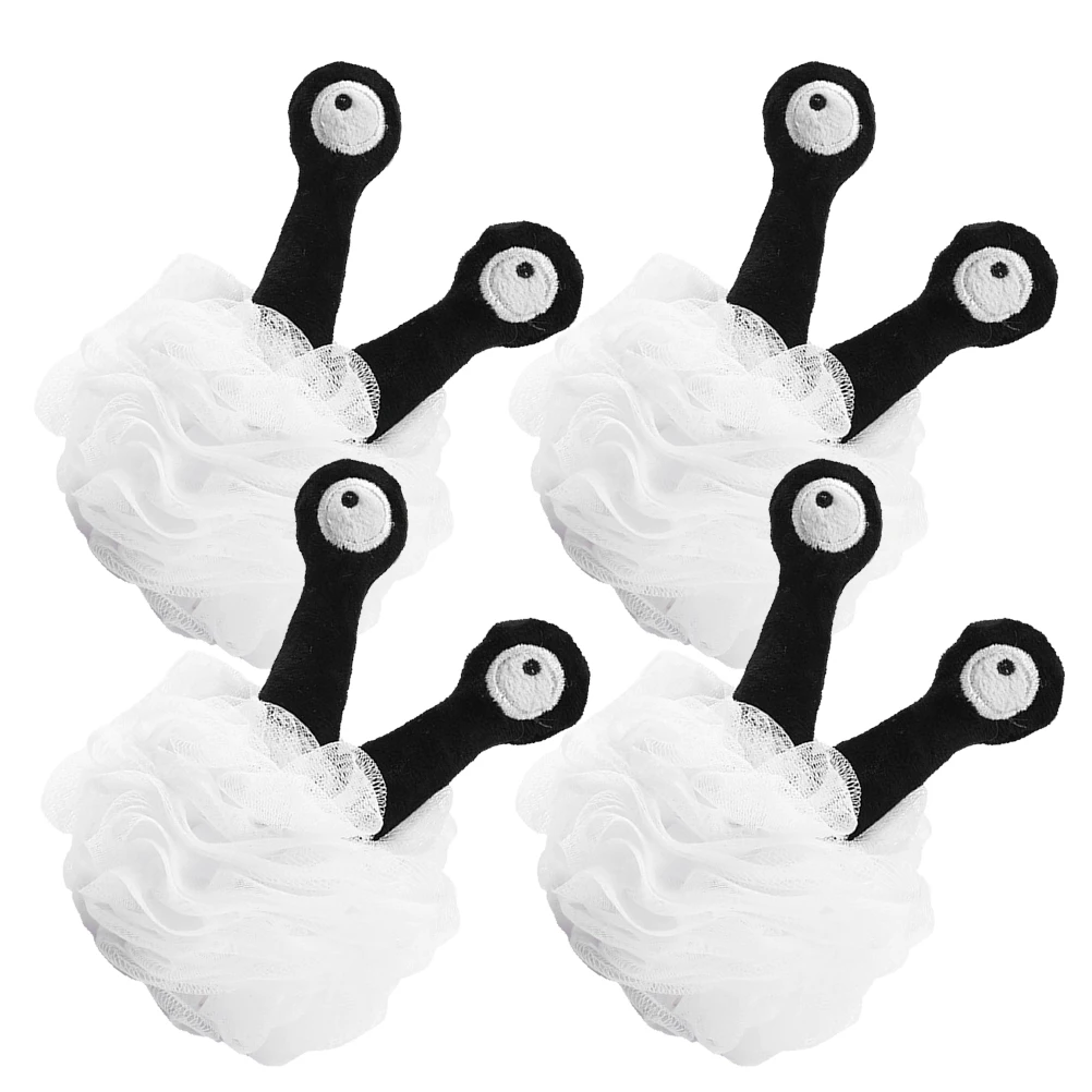 

4 Pcs Bath Ball Body Sponges for Shower Soft Cartoon Kids Toddlers Women Large Coverage Durable Hanging Easy Storage for kids