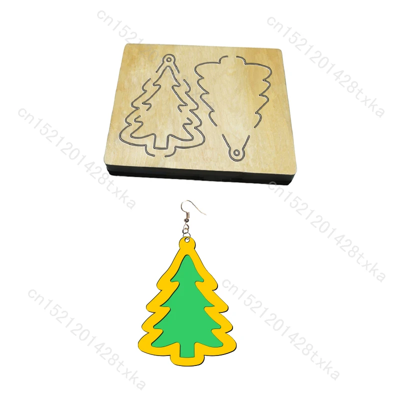 

Деревянные рождественские серьги, штампы, скрапбукинг, новые, C3079