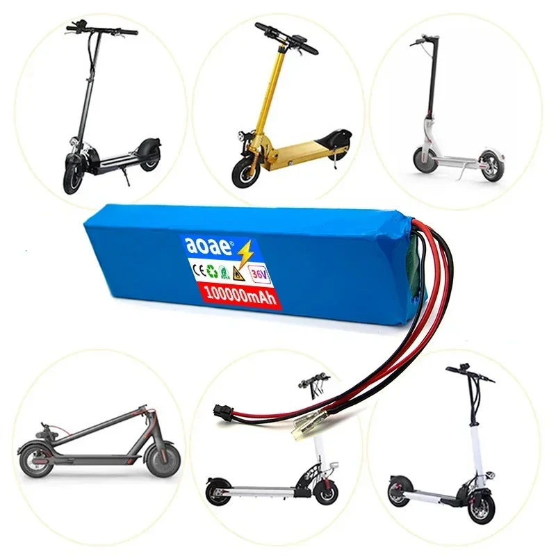 

36V 100000mAh 18650 Rechargeable Lithium Battery Pack 10S3P Power Modified Bicycle Scooter Electric Vehicle with BMS