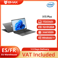 BMAX X15PLUS 15.6 Inch Laptop Intel N5095 CPU 12GB RAM 512GB SSD Windows 11 Notebook 1920*1080 Dual Wifi USB PC Gamer laptops