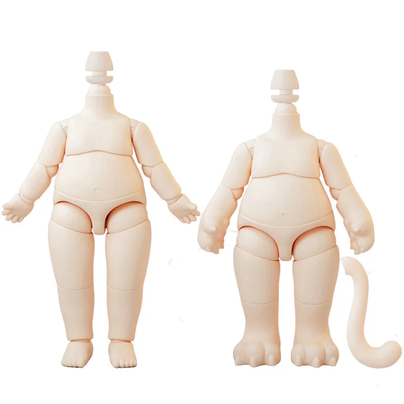 OB11 Movable Joint Body Ymy Doll Pear Body Animal Body Cat Hands Feet Cat Tail 1/12Bjd Body for GSC Head, Obitsu 11, Accessories