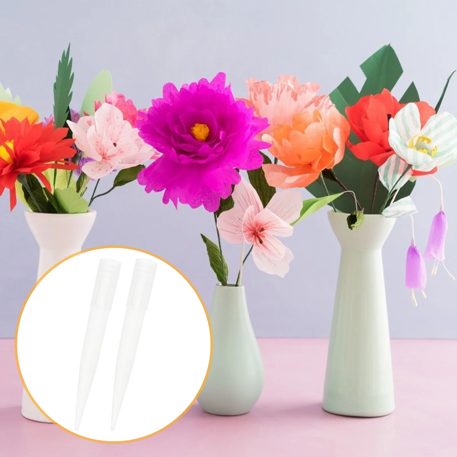 

100Pcs Chocolate Ball Fixation Base Plastic Candy Holder DIY Bouquet Packaging Materials Everlasting Flower Holder