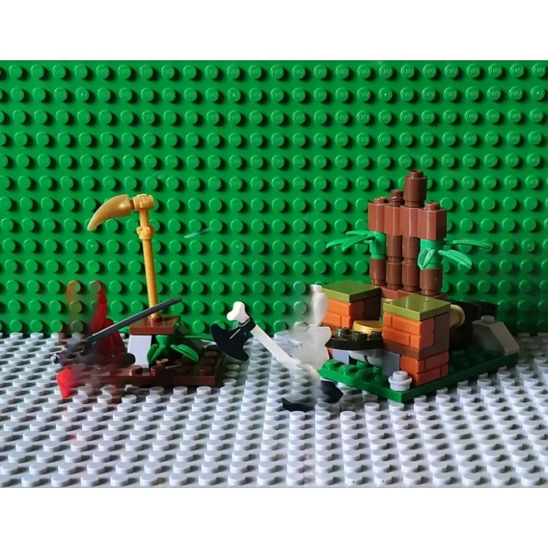 MOC-Modèle de blocs de construction de forêt de bambous pour enfants, jouets pour garçons, cadeau de vacances, ornements de collection Hobby