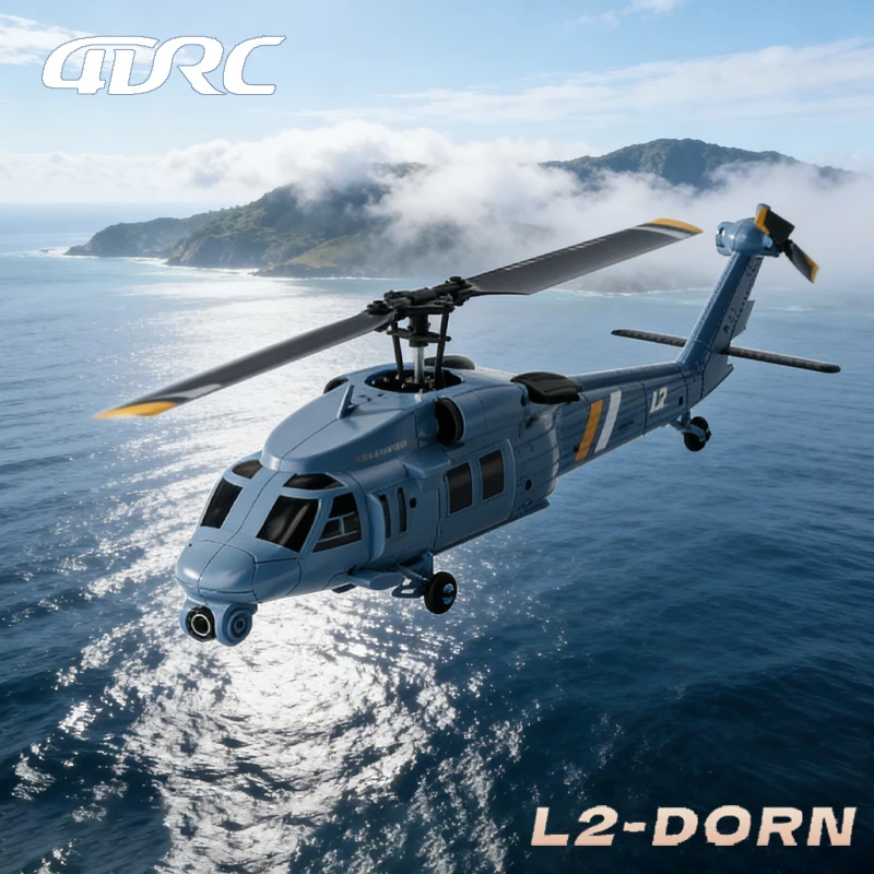 4DRC L2 RC Helicopter 2.4G 6-Aixs Gyroscope 4CH Altitude Hold 8K Aerial Helicopter Toys With Screen Remote for Children Gifts