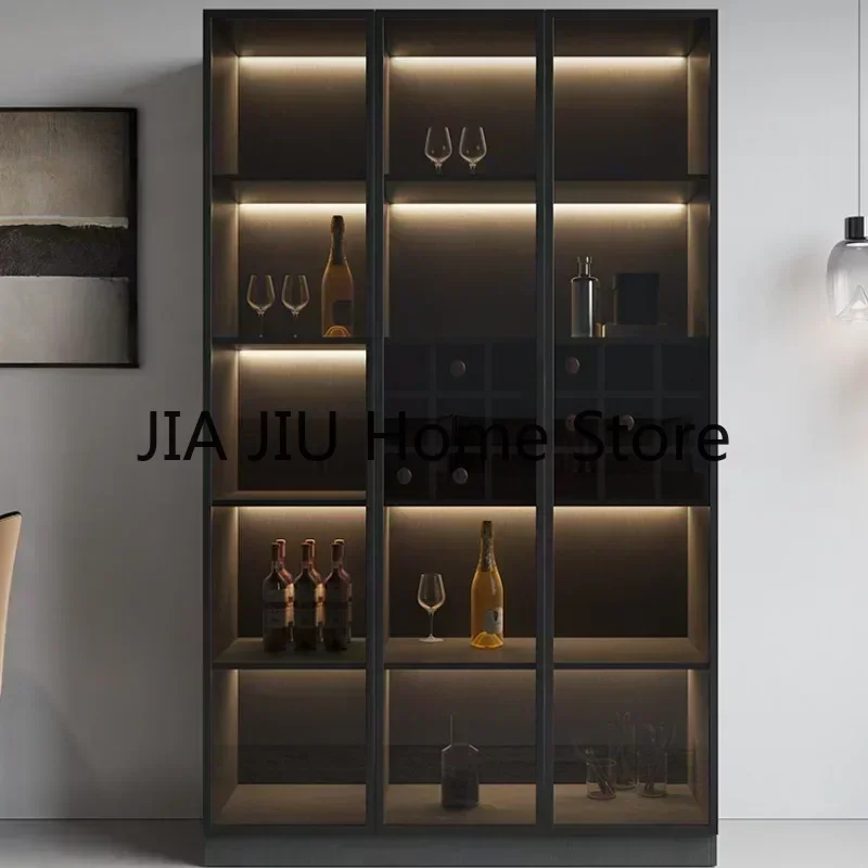 

Liquor Display Wine Cabinets Living Room Glass Wall Luxury Wine Cabinets Commercial Storage Botellero Vino Furniture QF50JG
