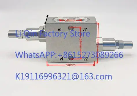 tubular bi-directional cross overflow valve double-acting cylinder buffer valve anti-hydraulic shock valve view 2