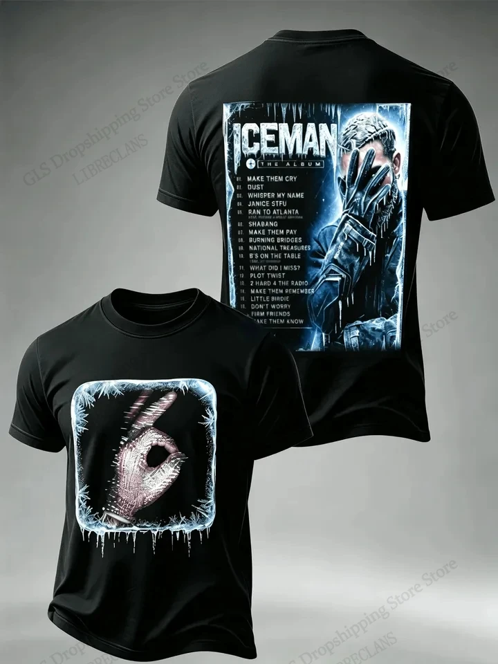 2027 New Rock Singer Drake Album Iceman 3d Print T-shirt Men Women Fashion Hip Hop Short Sleeve Tops Tees Men Clothes Oversized