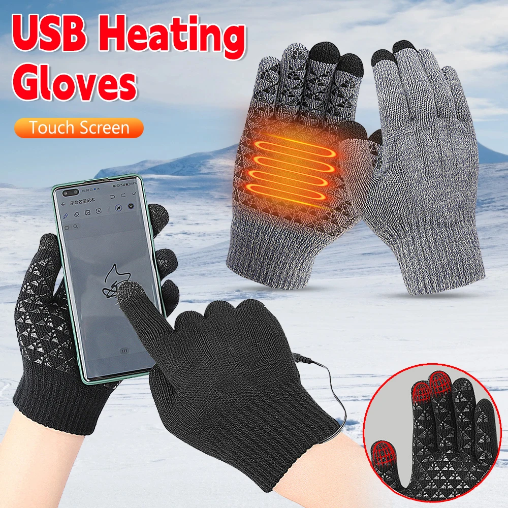 

Winter Electric Heated Gloves Men Women Rechargeable Self Heating Motorcycle Gloves Ski Climbing Hiking Hand Warmer No Battery