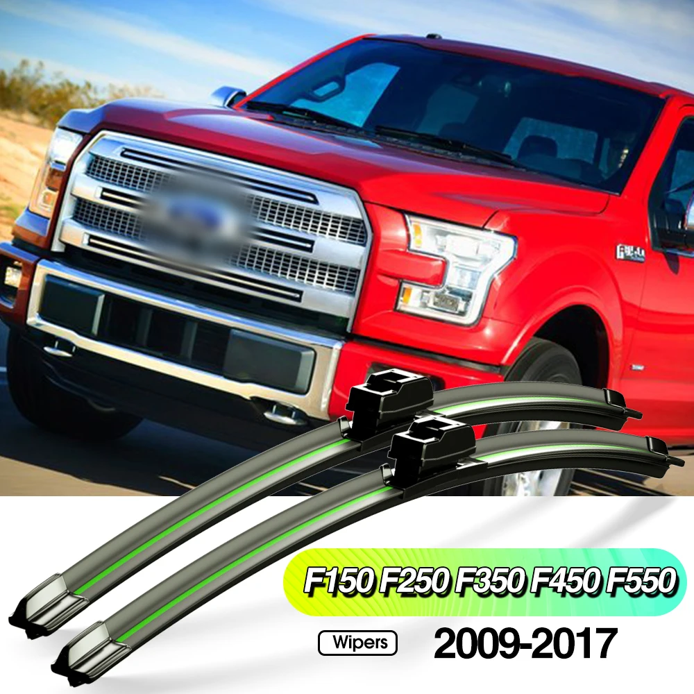 

For Ford F150 F250 F350 F450 F550 2009-2017 2pcs Front Windshield Wiper Blades Windscreen Window Accessories 2010 2013 2014 2016