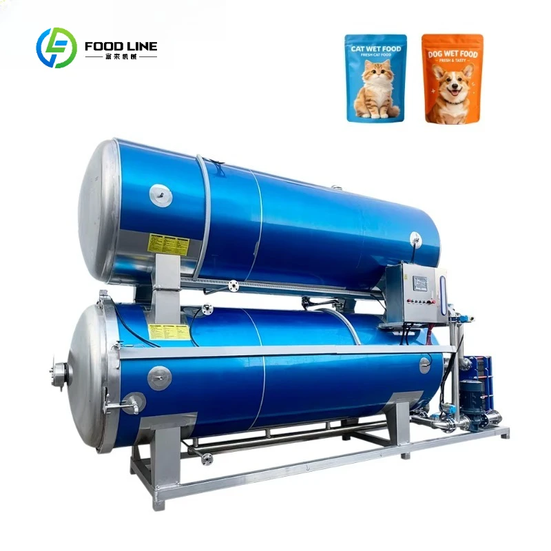 Touch Screen Retort High Temperature 121℃ Pet Food Retort Sterilizer Autoclave Retort for Cat Treat Sticks/Pet Fresh Food Custom