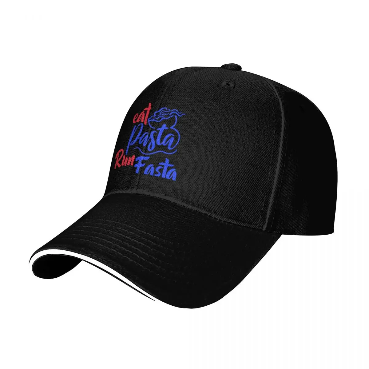 Eat Pasta , Run Fasta , Baseball Cap Casual Daily Wear Quick Dry Performance Cotton Twill Breathable