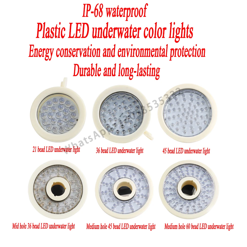 Waterproof LED Pool Light Battery Operated 12V RGB Color Changing Underwater Submersible Lamp for Swimming Pool Spa Pond Hot Tub