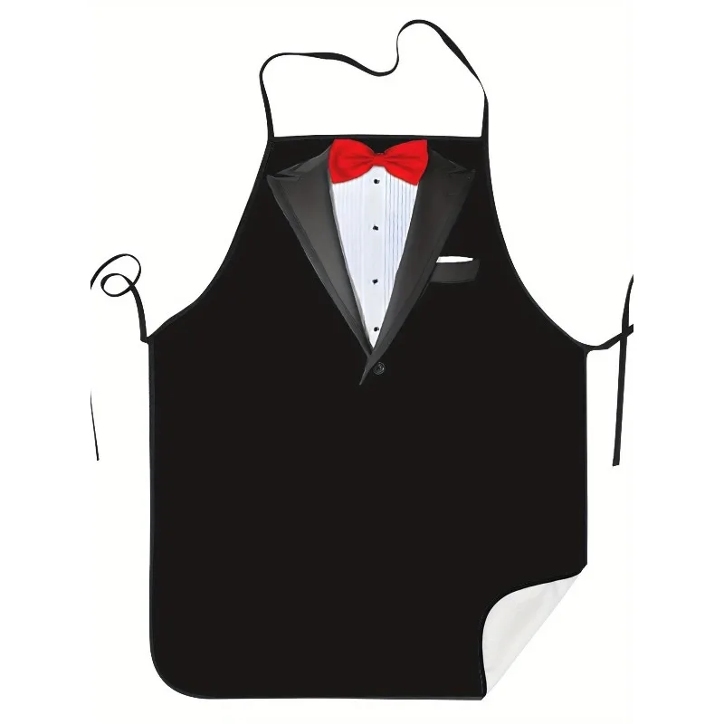 Realistic Tuxedo Fun Apron, Restaurant Chef Print Style
