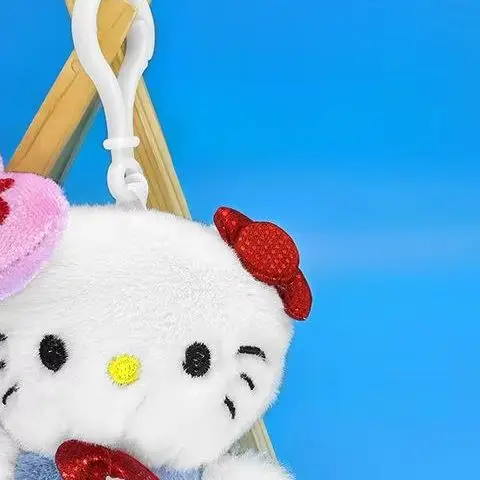 

1 Piece Kawaii Sanrio Hello Kitty Plush Keychain Anime Doll Bag Pendant DIY Accessories Backpack Decoration Fans Collect