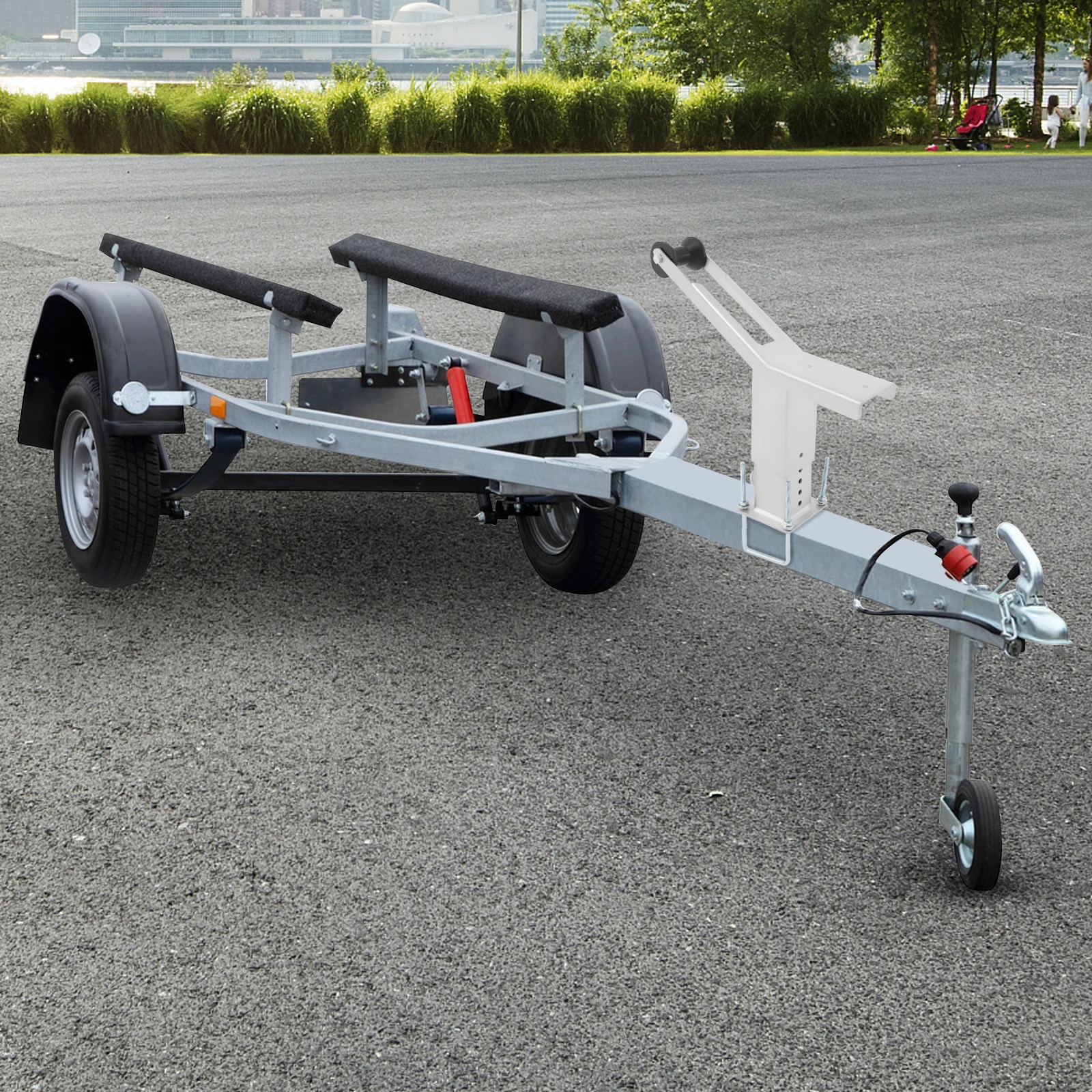 Regulowany stojak na wciągarkę do przyczepy łodzi, odpowiednia wysokość łodzi 16-20 cali, pasuje do łodzi motorowych, łodzi rybackich, żaglówek, przyczep.