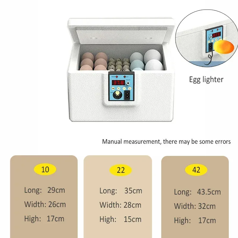 Egg Incubator Automatic Bionic Waterbed Incubator Egg Photo Machine Smart Thermostat Novice Incubation Poultry Turtle Lizard