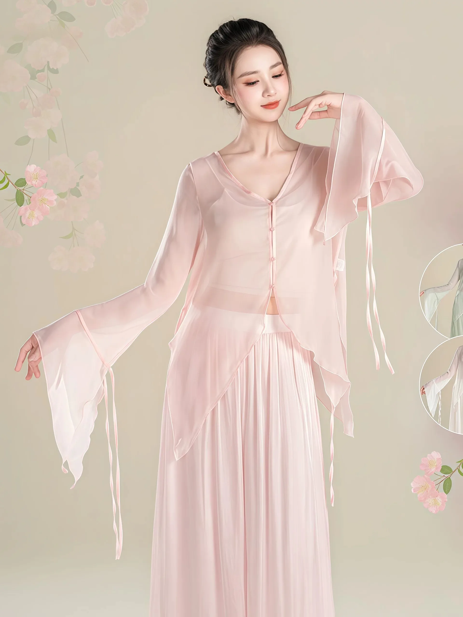 new-classical-dance-costume-ethereal-long-sleeve-open-cardigan-wide-leg-pants-performance-practice-uniform-professional-stage