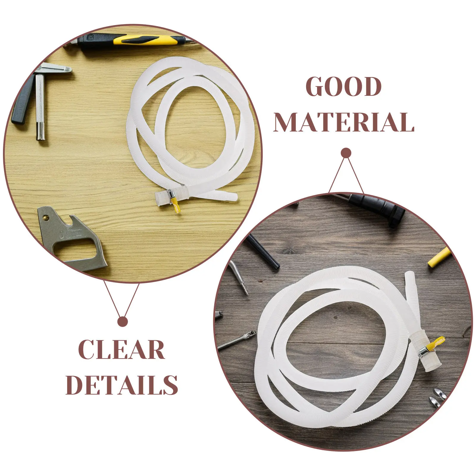 Air Conditioner Drainage Pipe Replacement Hose Flexible Tubing Clamp for Outdoor Ac Unit Water Drain Hose Connector