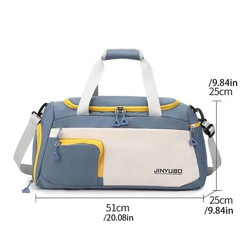 Oxford Travel Luggage Bag Foldable Sturdy Nylon Duffle Bag Multi Layered Multi-functional Large Capacity Handbag Trip
