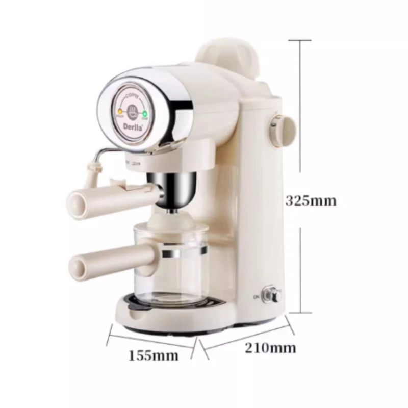 New Italian Coffee Maker Machine Household Small Semi-automatic Office Extraction and Foam Integrated Machine Brewing Coffee Pot