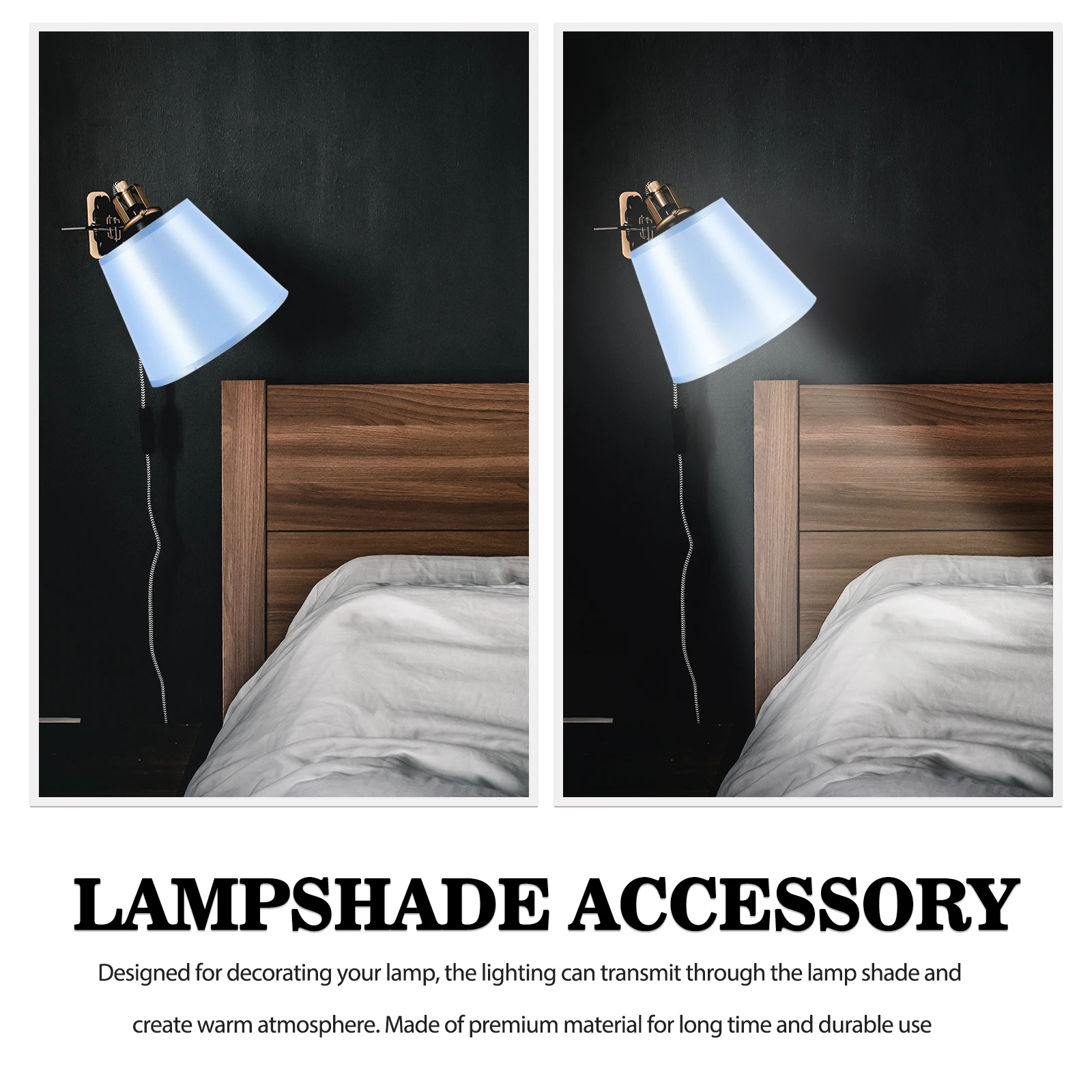 

Cloth Lampshade Simple Fabric Lamp Cover For Table Desk Bedside Lamp Dust Insect Protection Soft Light Bedroom Living Room